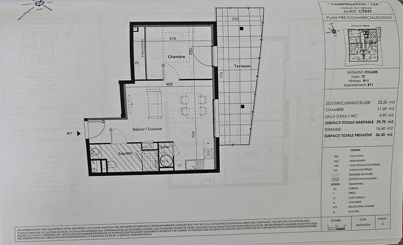 Appartement - 50 m² - 2 pièces