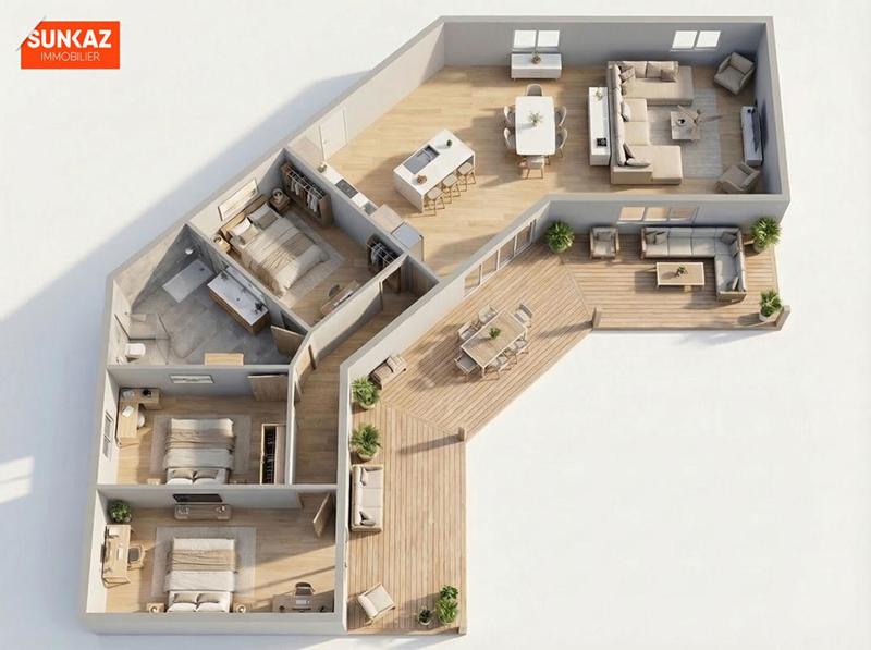 Maison - 107 m² - 4 pièces