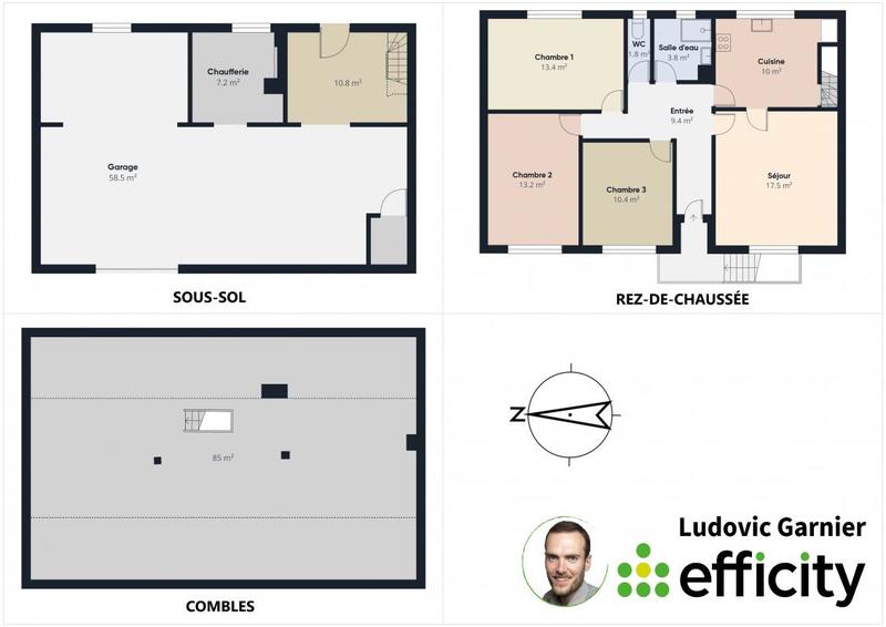 Pavillon - 84 m² - 4 pièces