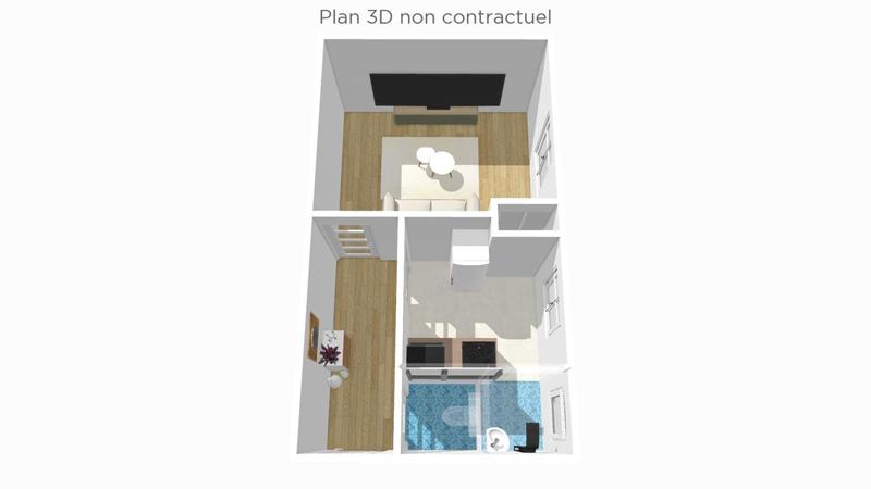 Appartement - 22 m² - 1 pièce