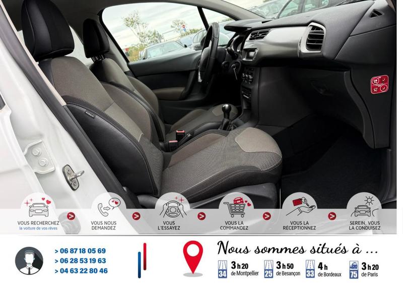 Citroën C3 1.4 Hdi 70Cv 5places *Véhicule Sous Garantie*Ct Révision Kit Distribution Ok *100 Points de Contrôles*Pneus m+S*CarteGrise Moitié prix (Véhicule plus 10 ans)*Pneus 4 saisons*Régulateur/limiteur vitesse*Climatisation*fixation Isofix*Autoradio Cd