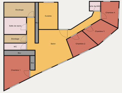 Chambre - 32 m² - 5 pièces