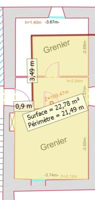 Appartement - 22 m² - 2 pièces
