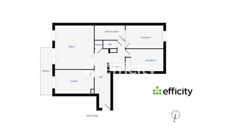 Appartement - 80 m² - 3 pièces