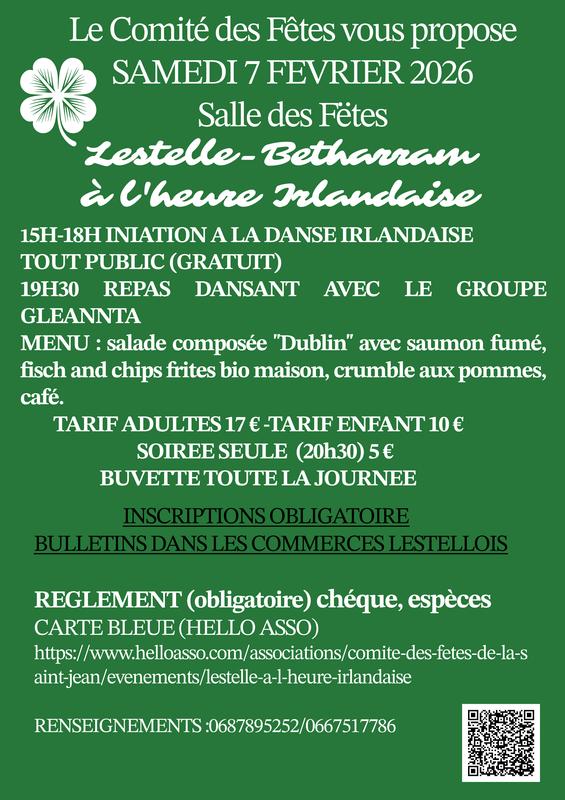 Lestelle-Bétharram à l'heure irlandaise