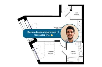 Appartement - 45 m² - 2 pièces