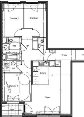 Appartement - 81 m² - 4 pièces