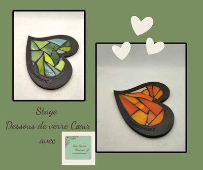 Stage dessous de verre &quot;Coeur&quot;