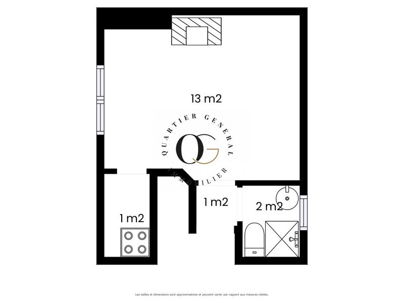 Appartement - 18 m² - 1 pièce