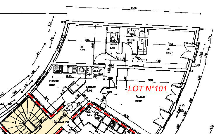 Appartement - 64 m² - 3 pièces