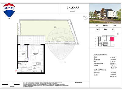 Appartement - 39 m² - 2 pièces