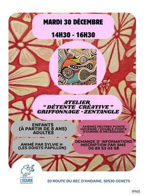 Atelier détente créative "griffonnage - zentangle"