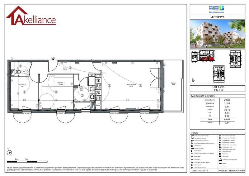 Appartement - 68 m² - 3 pièces