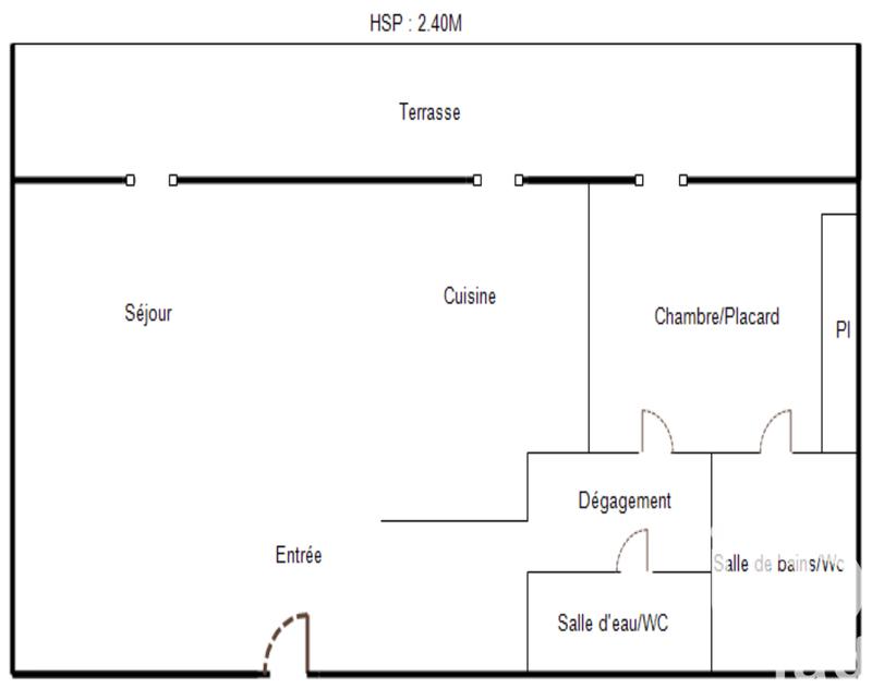 Appartement - 60 m² - 2 pièces