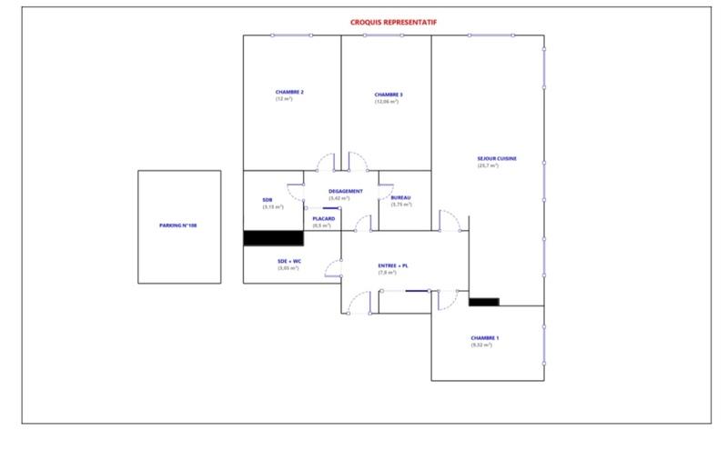 Appartement - 81 m² - 4 pièces