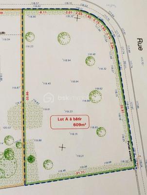 Terrain constructible - 609 m²