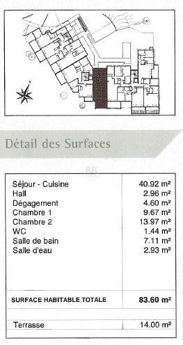 Appartement - 85 m² - 3 pièces