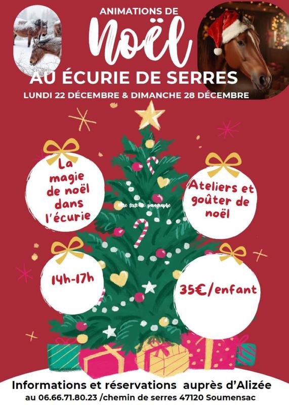 Animations de Noël au écurie de Serres