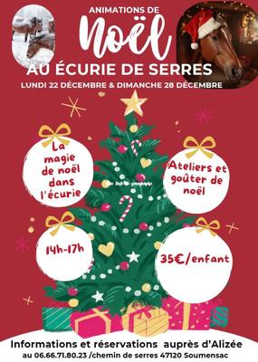 Animations de Noël au écurie de Serres