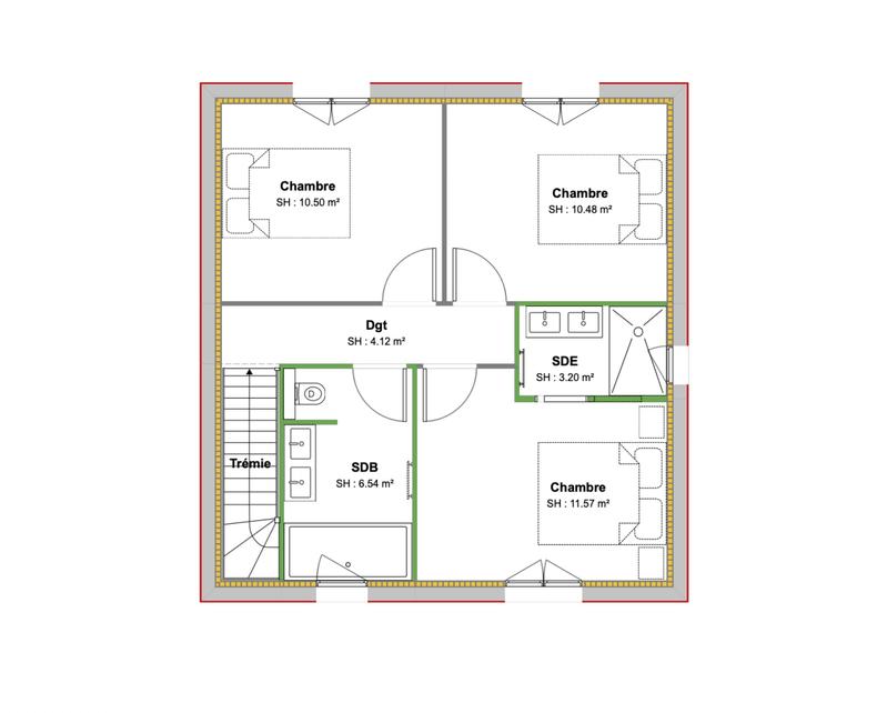 Maison - 95 m² - 4 pièces