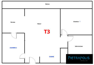 Appartement - 65 m² - 2 pièces