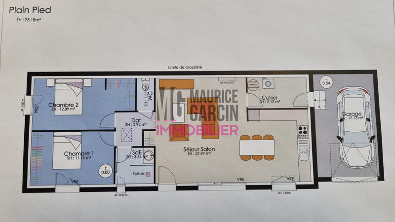 Maison - 70 m² - 3 pièces