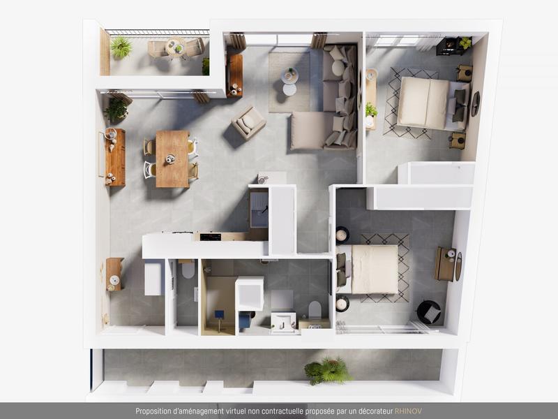 Appartement - 80 m² - 3 pièces