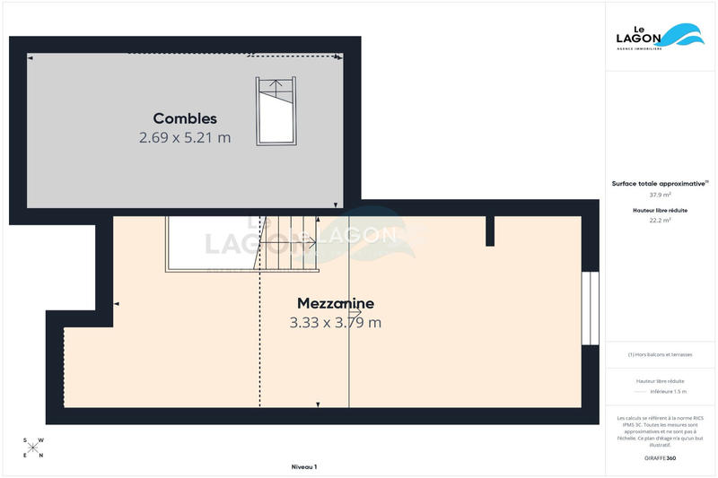 Maison - 45 m² - 3 pièces