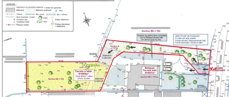 Terrain - 950 m²