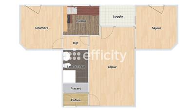 Appartement - 50 m² - 2 pièces