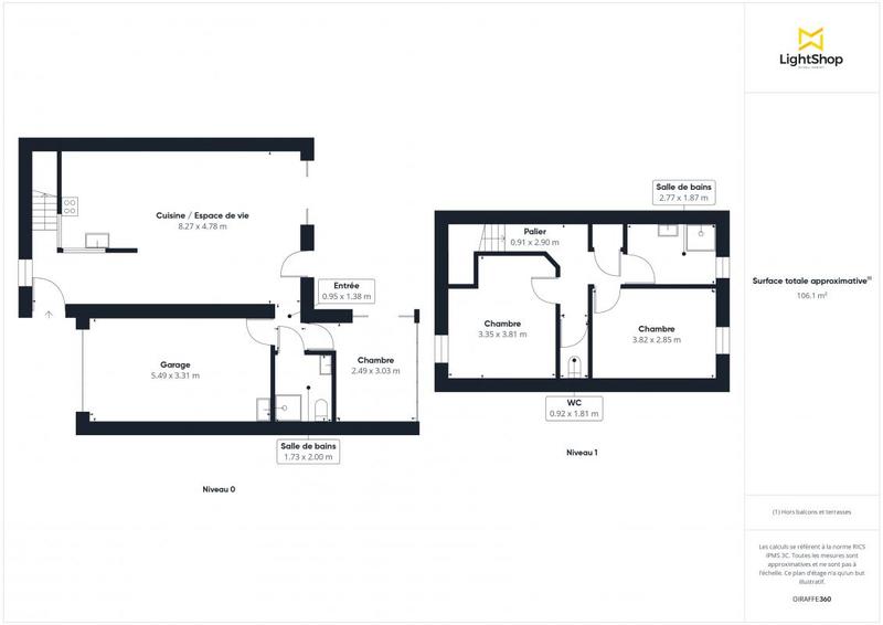 Maison - 90 m² - 4 pièces