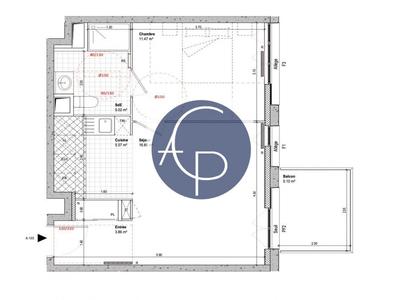 Appartement - 43 m² - 2 pièces