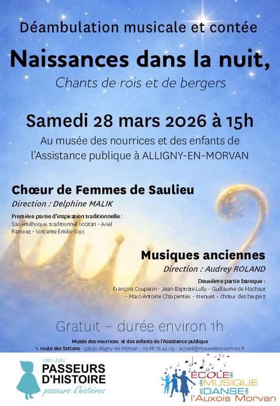 Déambulation musicale et contée : Naissance dans la nuit