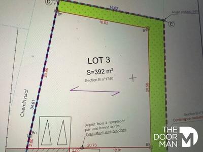 Terrain constructible - 377 m²