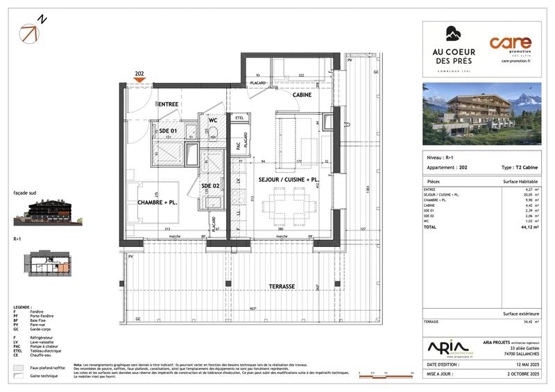 Appartement - 44 m² - 3 pièces