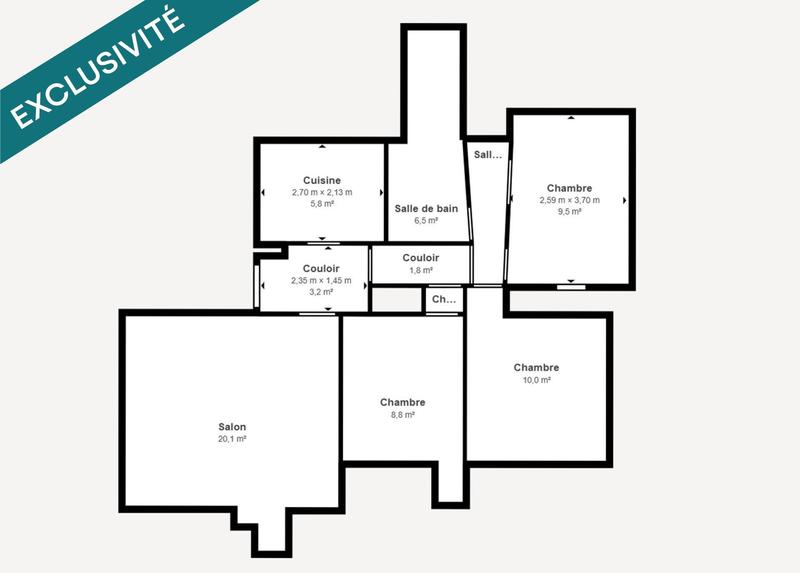 Appartement - 68 m² - 4 pièces