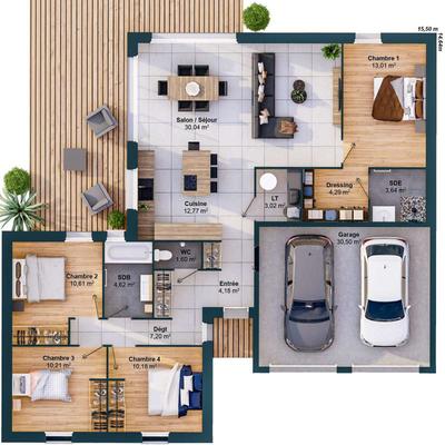 Maison - 115 m² - 6 pièces