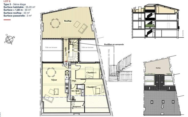 Appartement - 71 m² - 3 pièces