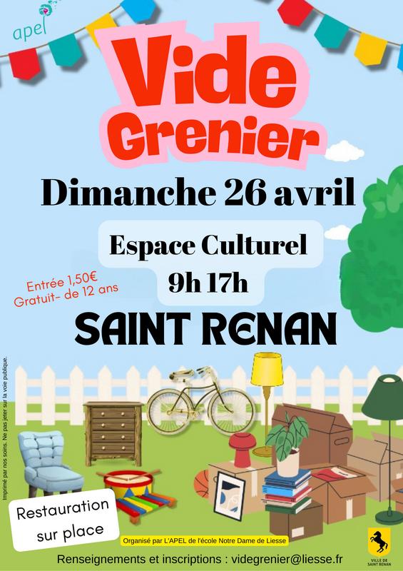 Vide grenier apel ecole notre dame de liesse