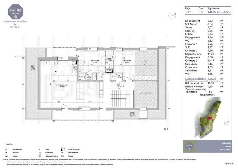Appartement - 127 m² - 6 pièces