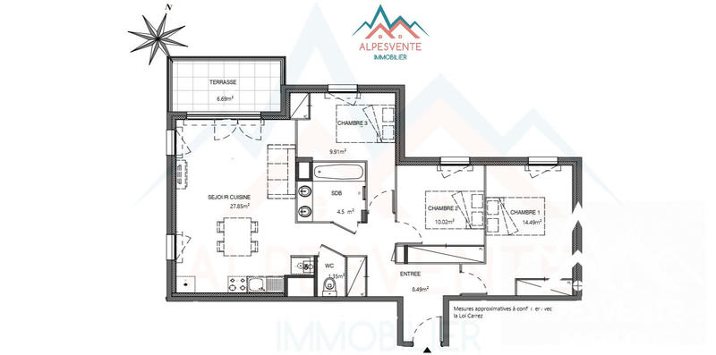 Appartement - 77 m² - 4 pièces