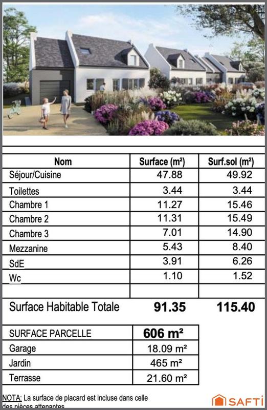 Maison - 91 m² - 4 pièces