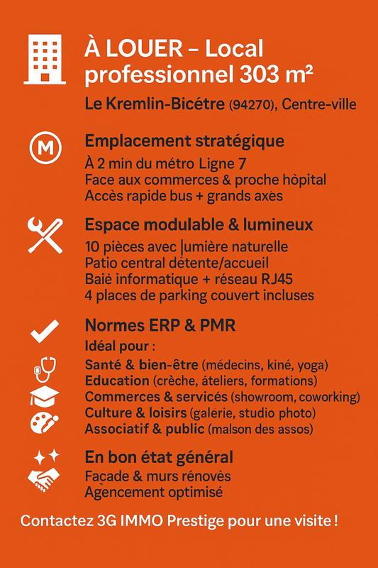 Local commercial - 303 m² - 10 pièces