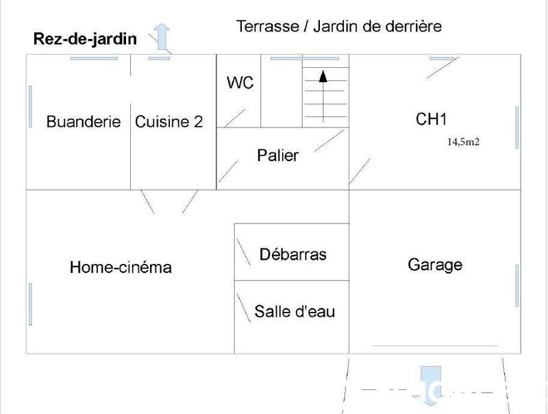 Chambre - 20 m² - 1 pièce