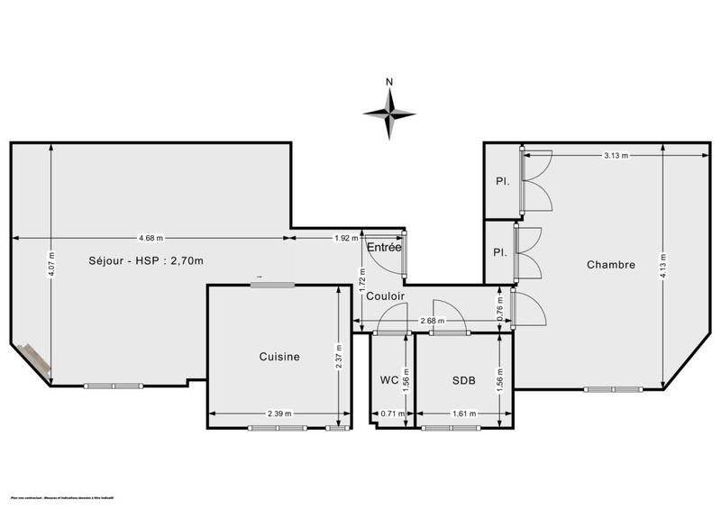 Appartement - 43 m² - 2 pièces