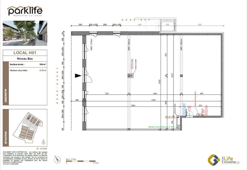 Local d'activités - 199 m² - 1 pièce