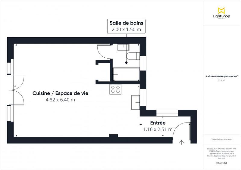 Appartement - 34 m² - 1 pièce