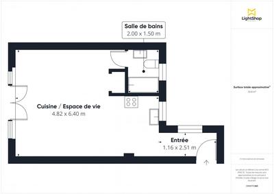Appartement - 34 m² - 1 pièce