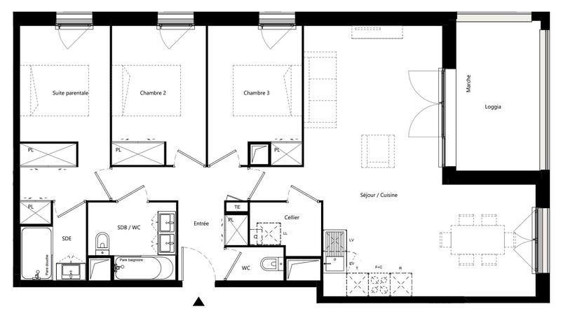 Appartement - 88 m² - 4 pièces