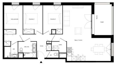 Appartement - 88 m² - 4 pièces